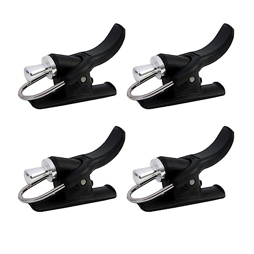 4PCS Cast Cannon Surf Fishing Trigger Sea Fishing Casting Trigger Fixed Spool Casting Aid, Marine Fishing Rod Clamp Thumb Button Trigger, Bionic Finger for Fishing, Security Finger Protector?Black?