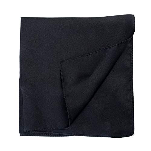Hugo Boss Men's 100% Silk Black Pocket Square