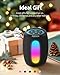 Portable Bluetooth Speaker, Powerful Stereo Sound Small Wireless Speaker with Lights, IPX5 Waterproof, BT5.3 with AUX Input, TWS Pairing, for Outdoor Home Party Camping, Electronics Gifts for Him Her