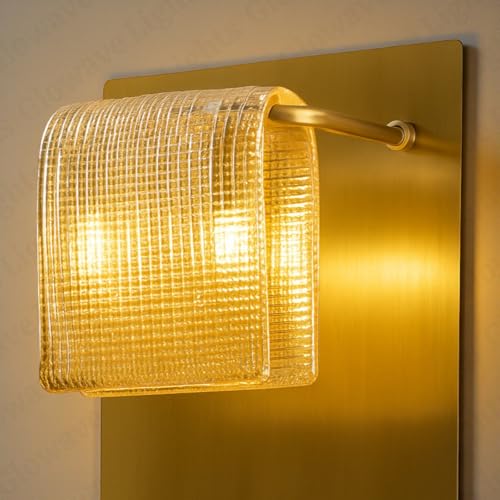 Image of Glowave Golden Acrylic Light Wall Lamp Lighting Sconce for Living Room Bedroom Bedside - Tricolour (White, Warm White, Natural White) (B9867 /1 A)