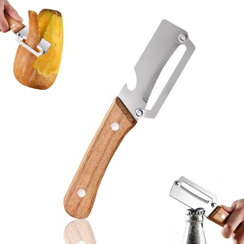 Impugnatura ergonomica in legno massello Realizzata in legno naturale, offre una presa confortevole e antiscivolo. La forma sagomata si adatta alla mano, riducendo l’affaticamento anche dopo un uso prolungato. Adatto sia a destri che a mancini, è un vero pela verdure pensato per il massimo comfort.