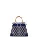 Goyard, Pre-Loved Saigon Top Handle Bag Coated Canvas with Leather PM, Blue