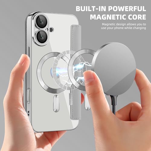Coque transparente Apple iPhone 16 étui de protection cuir galvanisé premium - 3