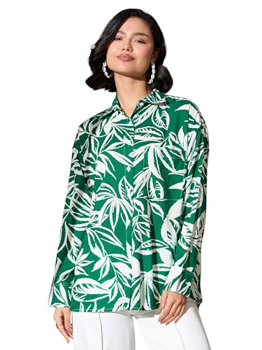 Image of barcino Fuchsia Tropical Floral Oversized Shirt