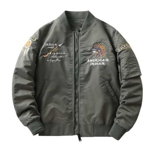 Veste baseball homme MA1 broderie urban casual look automne