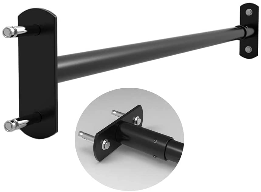 Barra de dominadas para Gimnasio en casa, Barra Horizontal de Pared, Barra de dominadas telescópica, Equipo de Ejercicio aeróbico Multifuncional para Interiores, Carga de 300 kg, 3(Negro-90)