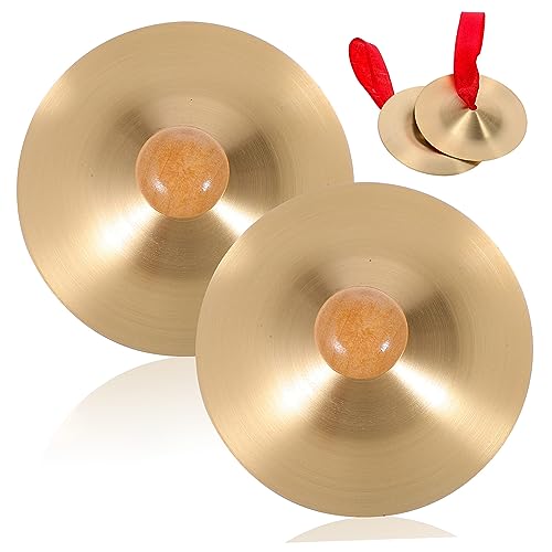 QUMIIRITY 2 Pairs Boys and Girls Finger Cymbals Musical Hand Percussion Instruments for Belly Party