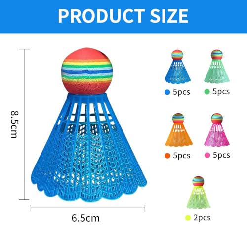 RNSKFG 22 Plastic Badminton Balls, Color Creative Badminton, Durable And Strong, Suitable For Sports Competitions, Entertainment, And Training. - Image 2