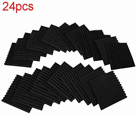 Miniatura 2 de 12 piezas de espuma de aislamiento acústico de estudio de espuma de estudio cuñas de espuma de 1 x 12 x 12 pulgadas panel de tratamiento de