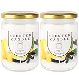 Pack of 2 Vanilla Bean Odor Elimination Scented Candles Gift Set for Women, Soy Wax Aromatherapy Candles for Home