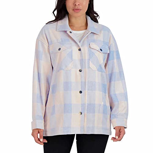 HFX Women's Long Sleeve Cozy Shacket Shirt Jacket