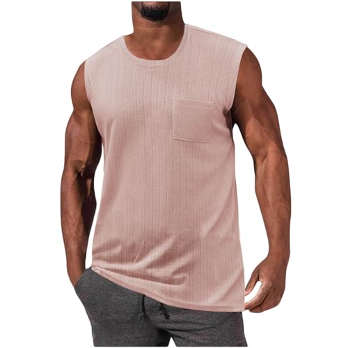 Molirex Lot De 2 Débardeurs Homme Col Rond – Sans Manches Respirants – Idéal Sport & Quotidien