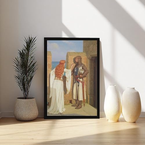 Toile The Shadow 1909 Edmund Leighton pour habiller un mur vide de bureau ou salon