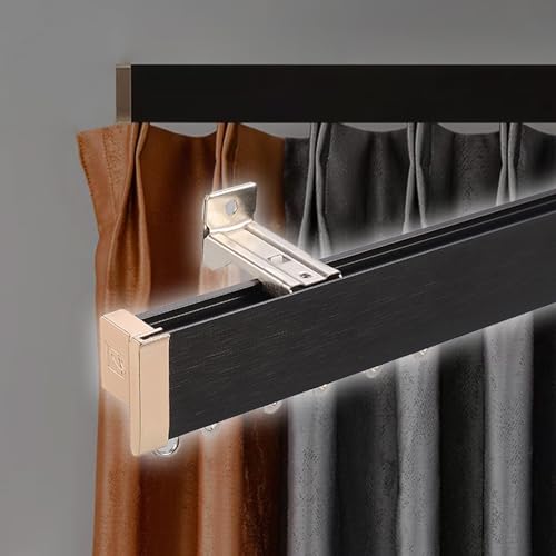 Riel de cortina de techo, barra de cortina flexible, riel de cortina integrado oculto para montaje en pared, soporte de barra de cortina opaca, riel deslizante decorativo para oficina para puerta