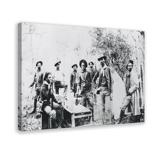Affiche Buffalo Soldiers 10th Cavalry photo Montana 1894 tableau décoration murale rétro