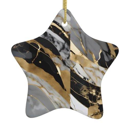 Luxury Marble Exquisite Ceramic Star Pendant â€“ Christmas Ornaments and