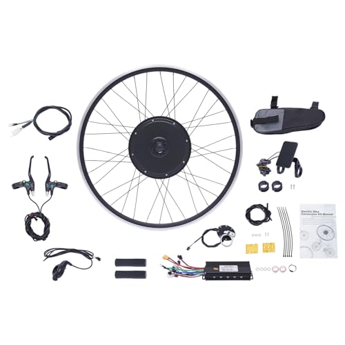 Electric Bicycle Motor Conversion Kit 48V 1000W 28''/29''/700c Front Wheel Powerful Motor, E-Bike Conversion Kit Dual Mode Controller with LCD Display & PAS, Brushless Gearless Engine Kit