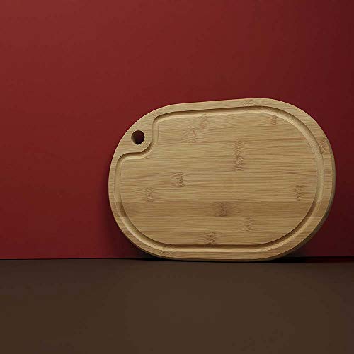 Tábua Oval Bamboo 33cm X 23cm Mor