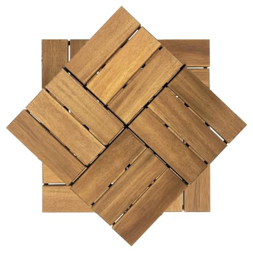 Baldosas de madera 30x30 cm para suelo clic de balcón y terraza exterior
