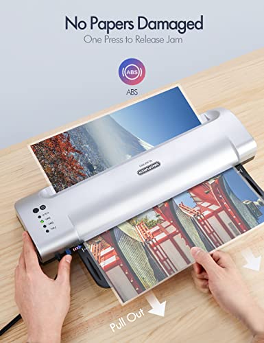 13-Inch Thermal Laminator with Paper Cutter & Corner Rounder – Fast Warm-Up, Jam-Free, Includes 10 Pouches – for Teachers, Crafts & Office Use image 5