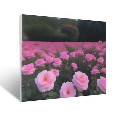 Décoration murale fleurs de lune POEZJZW tableau cadre 30x40cm - 2