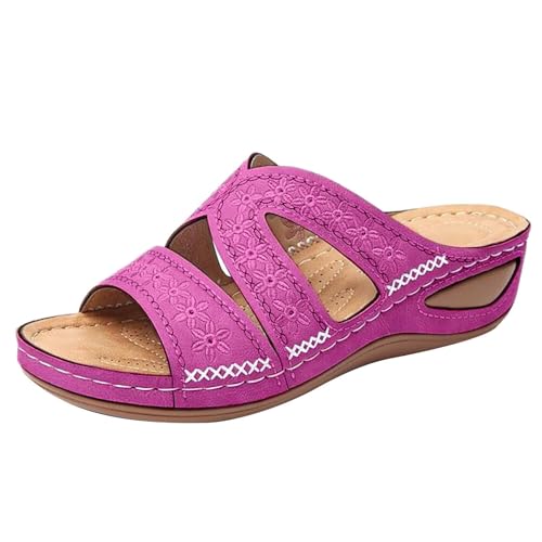 Zapatos abiertos con cuña deportivos y suela antideslizante para mujer