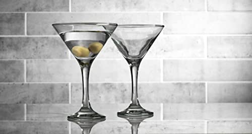 Glaver's Martini Glasses Set Of 4 Cocktail Glasses, 6 Ounce Strong Lead-Free Glass, Stemmed Margarita, Martini Glasses, For Bar, Martini, Gimlet, Bar, Wine And More Dishwasher Safe #TOP6