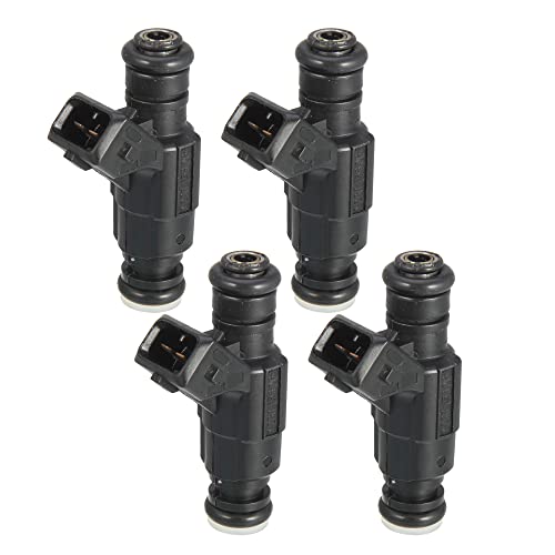 X AUTOHAUX 4 Pcs 0280156061 06A906031BA Car Fuel Injector Nozzle Replacement for Audi TT 1.8T 2001-2006 for VW Golf GTI 1.8T 01-06 for Beetle GLS 1.8 04-05