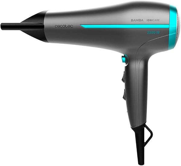Cecotec Secador de Pelo Iónico Bamba IoniCare 5200 Aura Black. 2300W, Concentrador y Difusor, Cabello Sin Encrespamiento, Motor DC, Ion Real, Gran Caudal de Aire, 2 Velocidades y 3 Temperaturas - 2