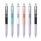6 Pack Black Ink Ballpoint Pens 1mm, Medium Point Gel Pens with Super Soft Grip Ball Point Pens for