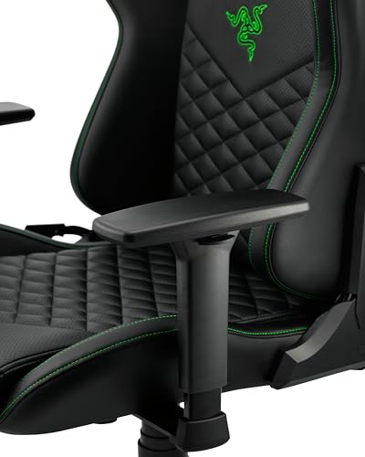 Edition Tarok Natrix - Sedia da gaming in pelle sintetica traspirante, trapuntata, con braccioli 3D, funzione basculante, cuscino lombare e cuscino, fino a 130 kg, colore: Nero - Sedia gaming - Immagine 5