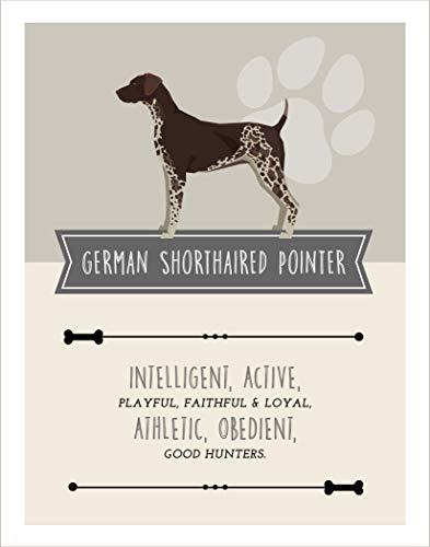 German Shorthaired Pointer Dog Wall Art - 11x14 Unframed Decor ...