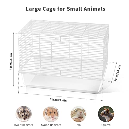 BUCATSTATE Hamster Cages and Habitats Small Animal Cage with Accessories Rat Cage Mouse Cage Basic Cage for Syrian Hamster Gerbils - Thumbnail 3