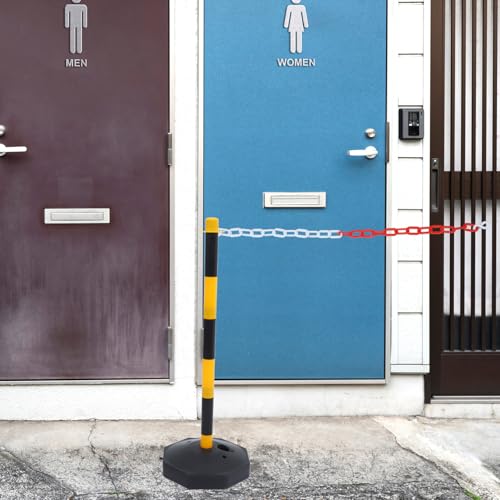 CLISPEED Poste Delineador De Tráfego Com Corrente Poste De Segurança De Entrada De Automóveis Poste