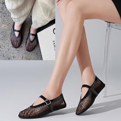 YXCFEWD Ballet Flats Shoes for Women Mary Jane Mesh Ballet Flats for Girls4