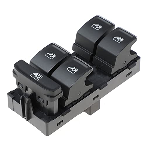 Image of Kacepar 8 pins 5G0959857 Electric Power Window Master Switch Button, Window Control Master Button Compatible with Golf Mk7 Passat Touran Tiguan Arteon Leon 5G0959857C 5G0959857B