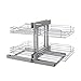 Rev-A-Shelf 5PSP-18SC-CR 18-Inch Chrome Soft Close Blind Corner 4 Shelf Slide Out Kitchen Cabinet Organizer, Silver