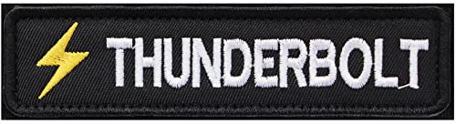 ワッペン THUNDERBOLT（サンダーボルト・稲妻・雷電） マジックテープ（ベルクロ）着脱式 ミリタリー サバゲー 刺繍パッチのサムネイル