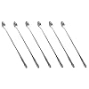 HornTide 6-delige Menglepel Set 32cm Lengte voor ijs, koude drank, vruchtensap, cocktail, roeren en meer…