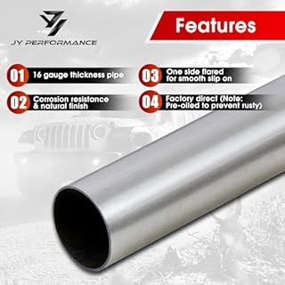 2.5'' Mild Steel Custom Exhaust Kit Tubing Mandrel Bend Pipe Straight & U-Bend 16 Gauge Universal 8PCS