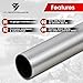 YOLANDO 2.5'' Inch T304 Stainless Steel Custom Exhaust Pipe Kit 16 Gauge Tubing Mandrel Bend Pipe Straight & U-Bend Universal 2 Packages
