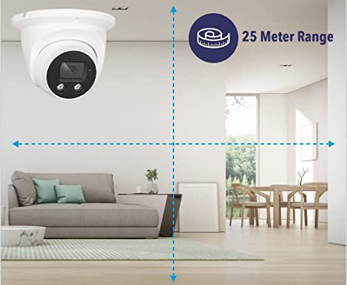 Image of CuTech Wireless 3MP 3K Pro HD Wi-Fi Smart Home Security Dome Camera| 8X Digital Zoom| 2-Way Audio| Night Vision| Motion