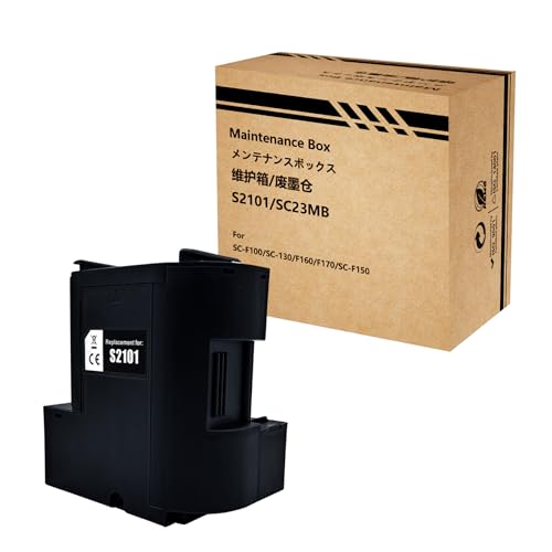 COCADEEX Caja de mantenimiento de tinta S2101 compatible con impresora de sublimación Epson SureColor SC-F100, tanque de almacenamiento de tinta C13S210125
