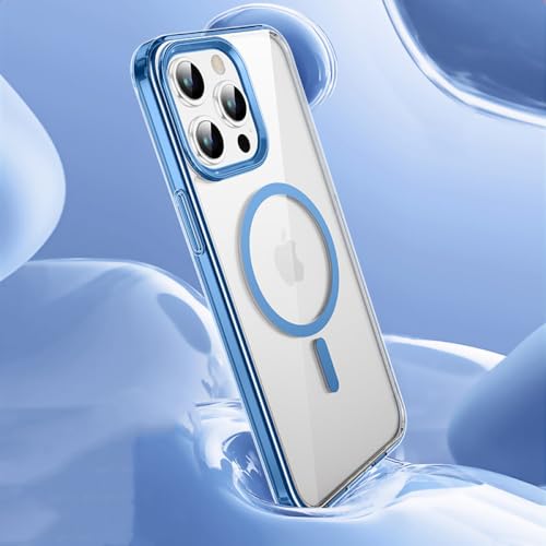 Coque de téléphone portable antichoc aimantée pour iPhone 14 Pro Max couleur bleu profond