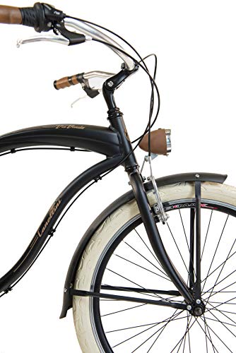 Via Veneto By Canellini Bicycle Bike Citybike CTB Man Vintage American Cruiser Retro Via Veneto Aluminium Black - Image 3