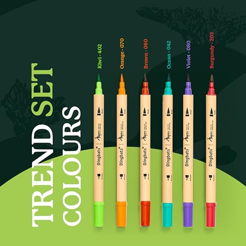 Carnet A5 Dingbats et Stylos Double Pointe Ātopen Anti Transpercement