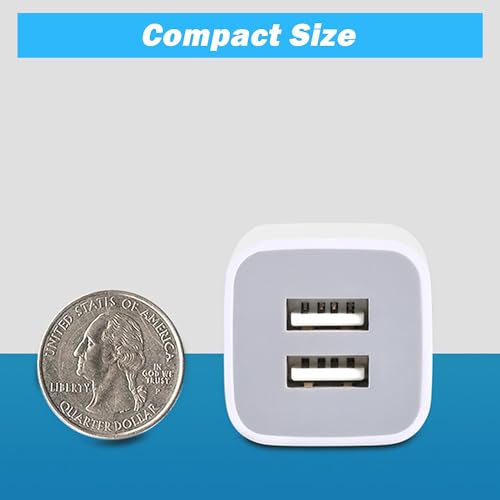 X-EDITION USB Wall Charger, 4-Pack 2.1A Dual Port USB Cube Power Adapter Charger Plug Charging Blocks Brick for iPhone 16e/16/15/14/13/12/11/XS/X/8/7/6 Plus, Watch Series/Ultra, Galaxy, Moto, Android - Image 5