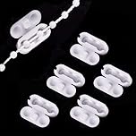 LICQIC Roller Blind Cord Connector Clips, Replacement Pull Ball Chain Connector fits 4.5mm Roller, Roman and Vertical Blinds, 5 Pcs Plastic