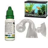 Solution d'indicateur de CO2 pour aquarium – Détecteur de liquide à ventouse | Moniteur de CO2 | Test de traitement de l'eau d'aquarium pour la | Moniteur de dioxyde de carbone avec