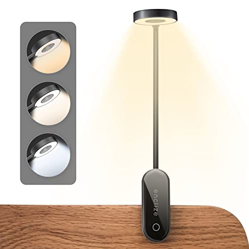 Enclize Book Light For Reading In Bed,Rechargeable Led With Stepless Brightness & 3 Color Temperature, Easy Clip On Lamp At Night Bed Bookworms,Students，Black #TOP6